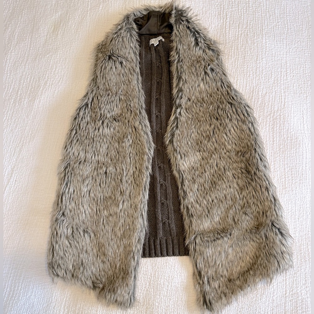 Joseph A Faux Fur Vest